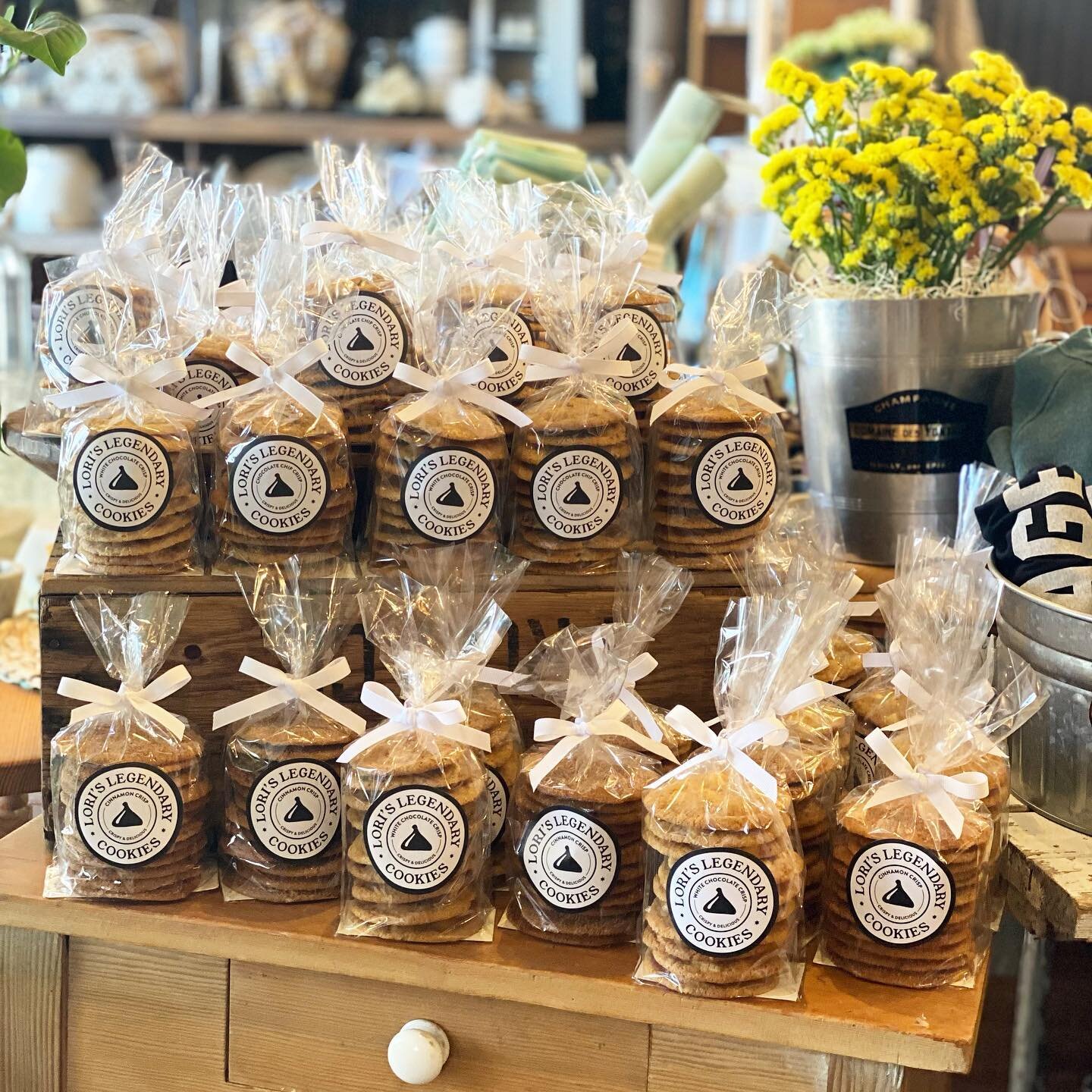 We are back at @spottedcowvintage for another fun Pop-Up! They have great summer and home decor...and of course, our cookies! Don&rsquo;t forget to stop by today through Sunday 11:00-4:00pm! Happy Shopping!