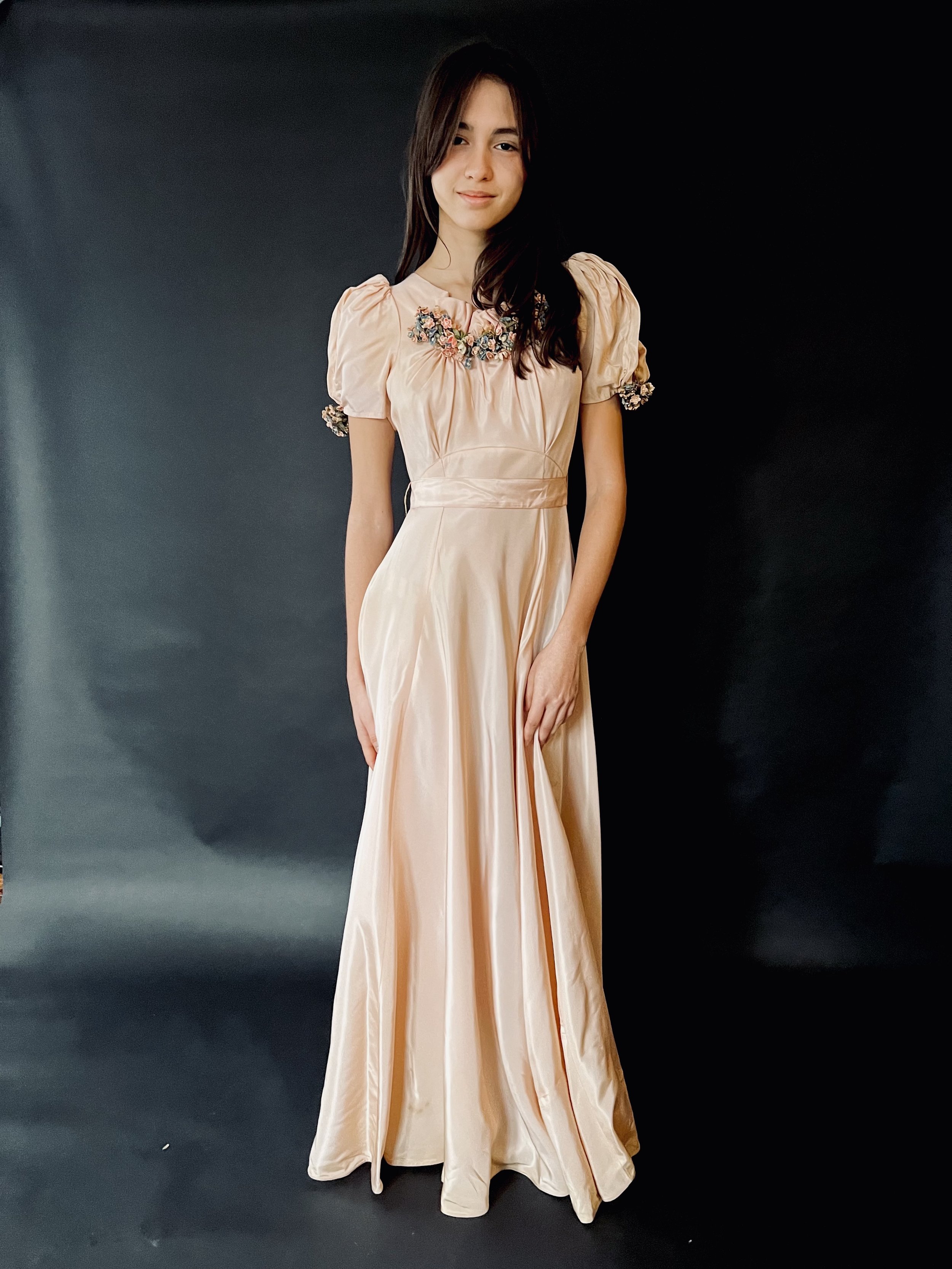 1930s taffeta gown