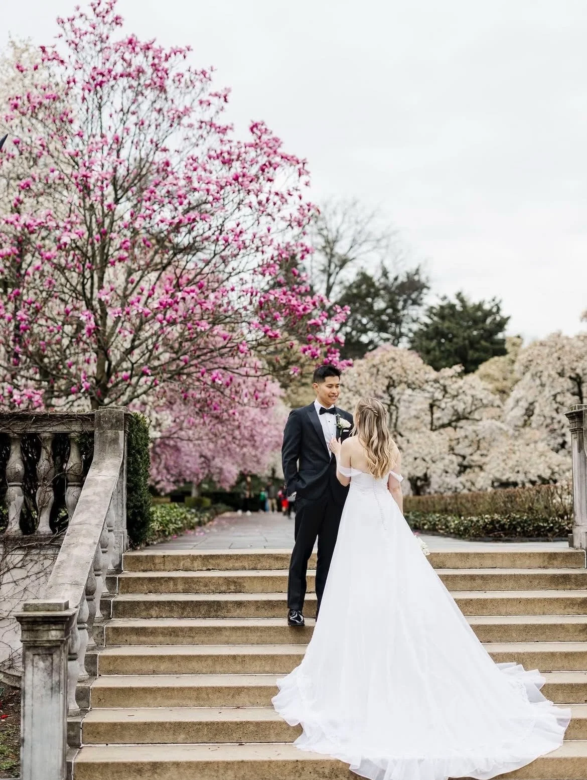 🌸If you&rsquo;ve ever chased the "peak bloom" @brooklynbotanic you know how rare it is to catch it just right. One year ago, Marianne and Ed did exactly that. Standing under the magnolias, she was&mdash;quite simply&mdash;stunning.

Nature