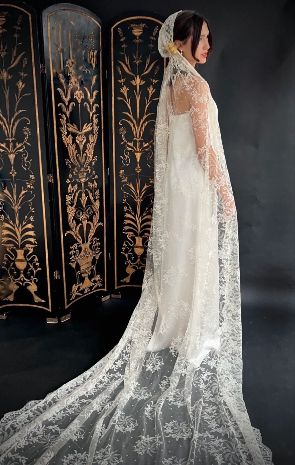 vintage 1930s Juliet Lace veil