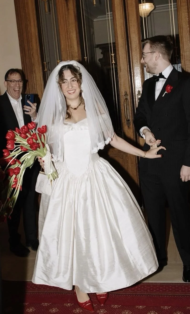 Bride wearing her reimagined heirloom dress