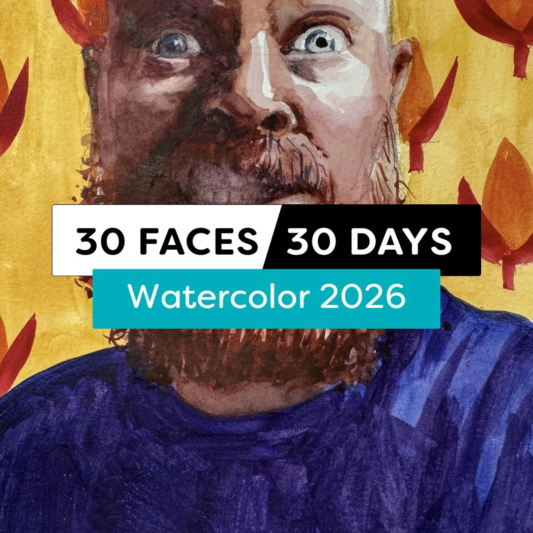 Sktchy - 30 Faces/30 Days - Watercolor (2026)