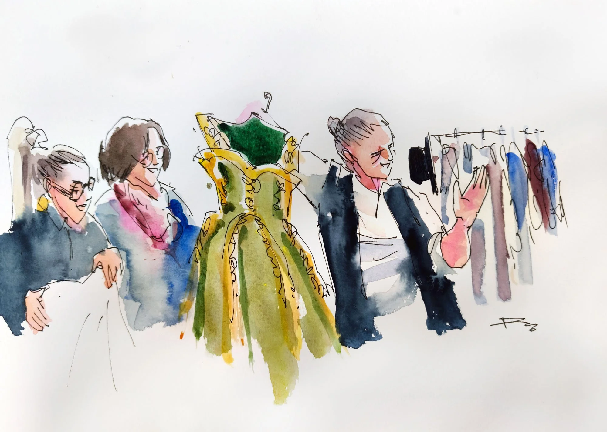 Anabela shows the flamboyant dresses used in the Marchas Populares 
