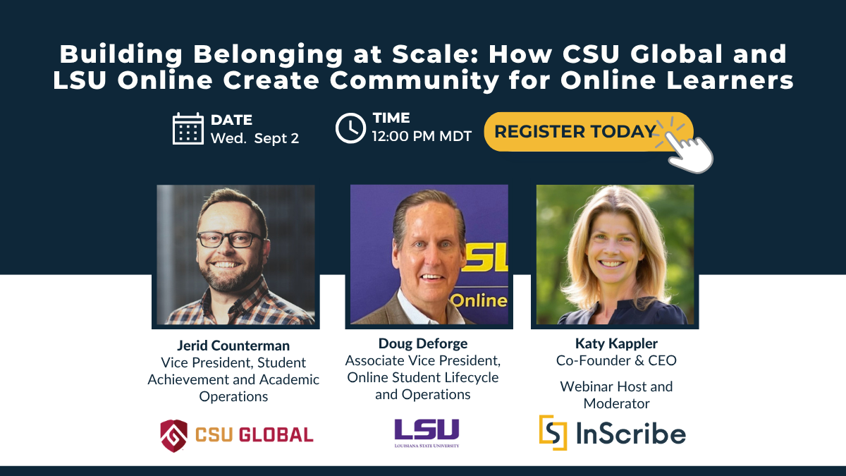 Building Belonging at Scale: How CSU Global and LSU Online Create Community for Online Learners