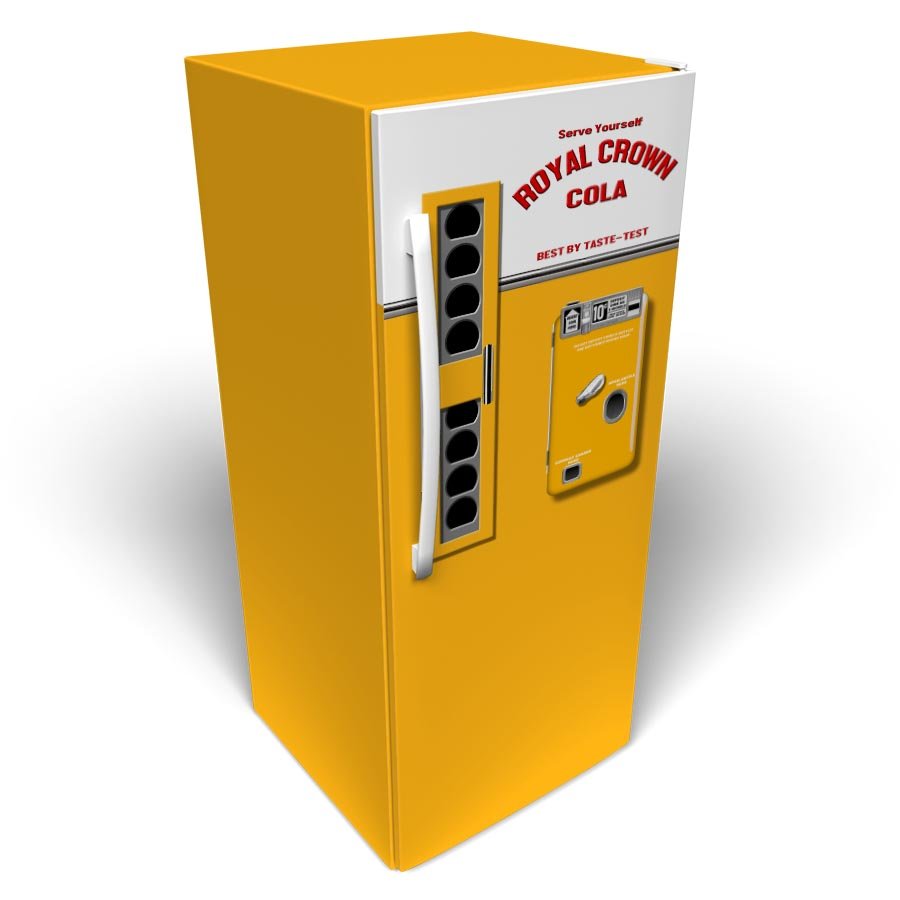 Royal Crown Retro Vending Machine Solid Refrigerator Wrap