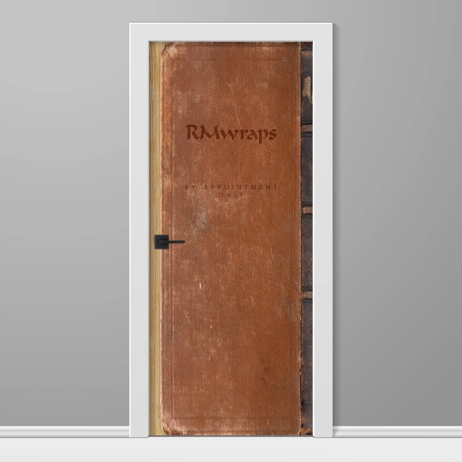 Vintage Book Cover Customizable Door Wrap