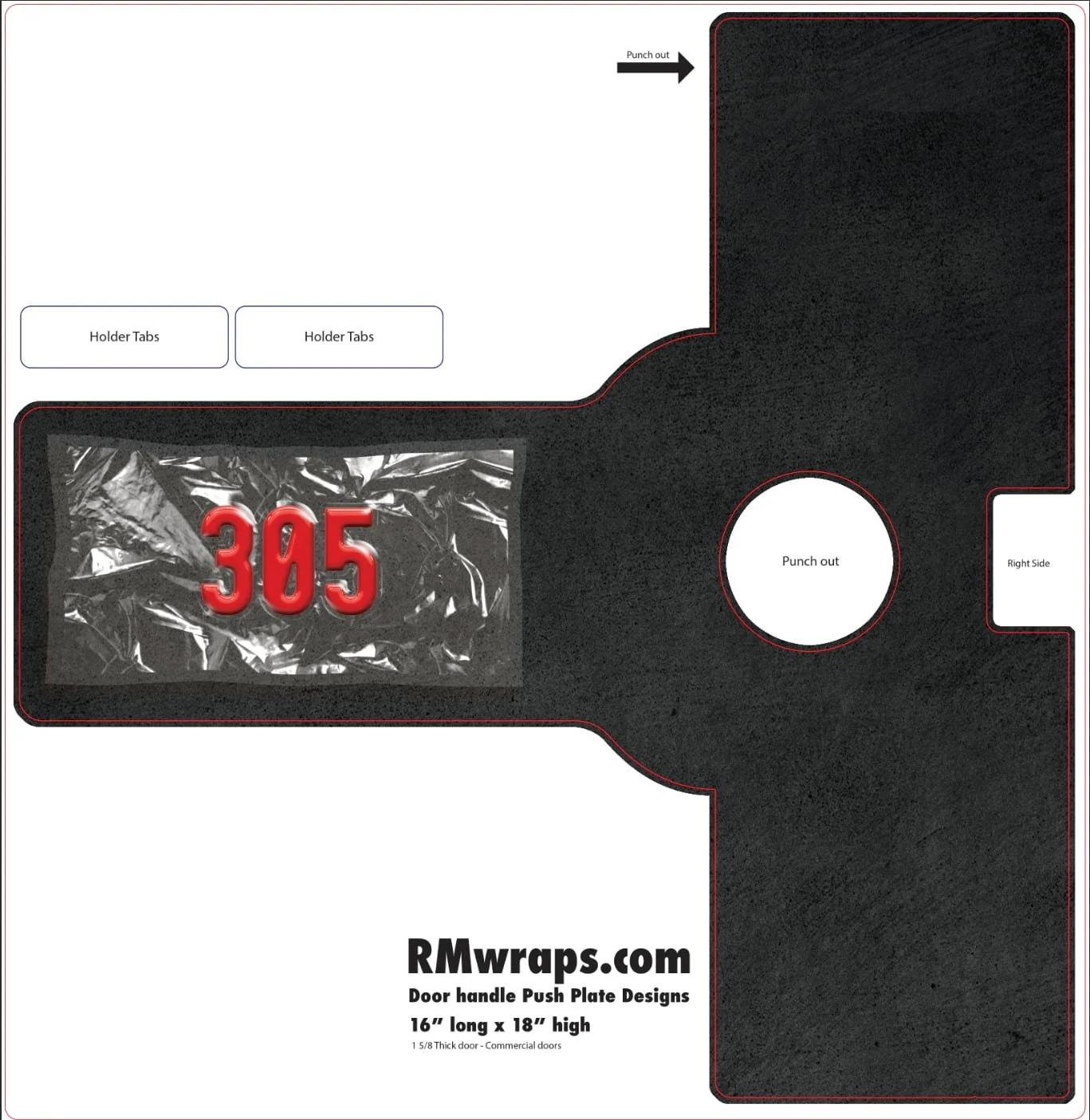 Package - Decorative Push Plate Wraps