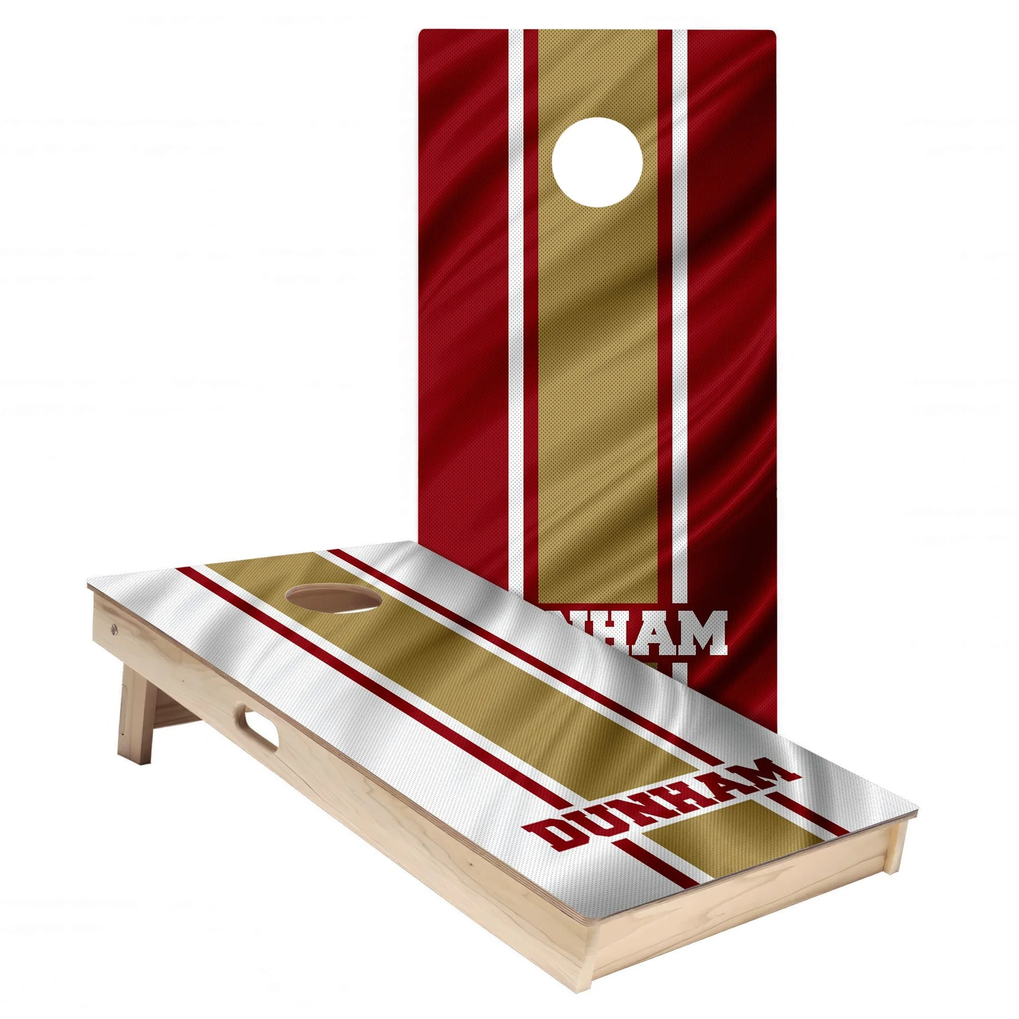 Personalized San Francisco 49ers Colors (Home + Away) custom jersey Cornhole board wrap sticker decal set (Copy)