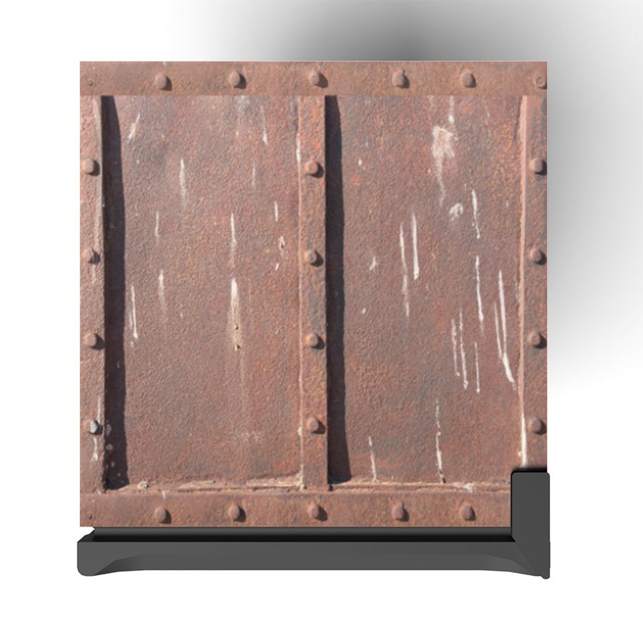 Rust Metal Box Mini fridge Vinyl Wrap Top
