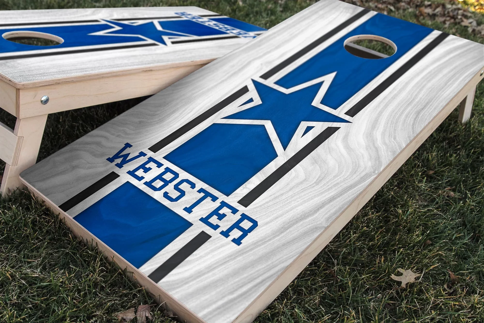 Personalized Dallas Cowboys Colors (Home) custom Cornhole board wrap sticker decal set