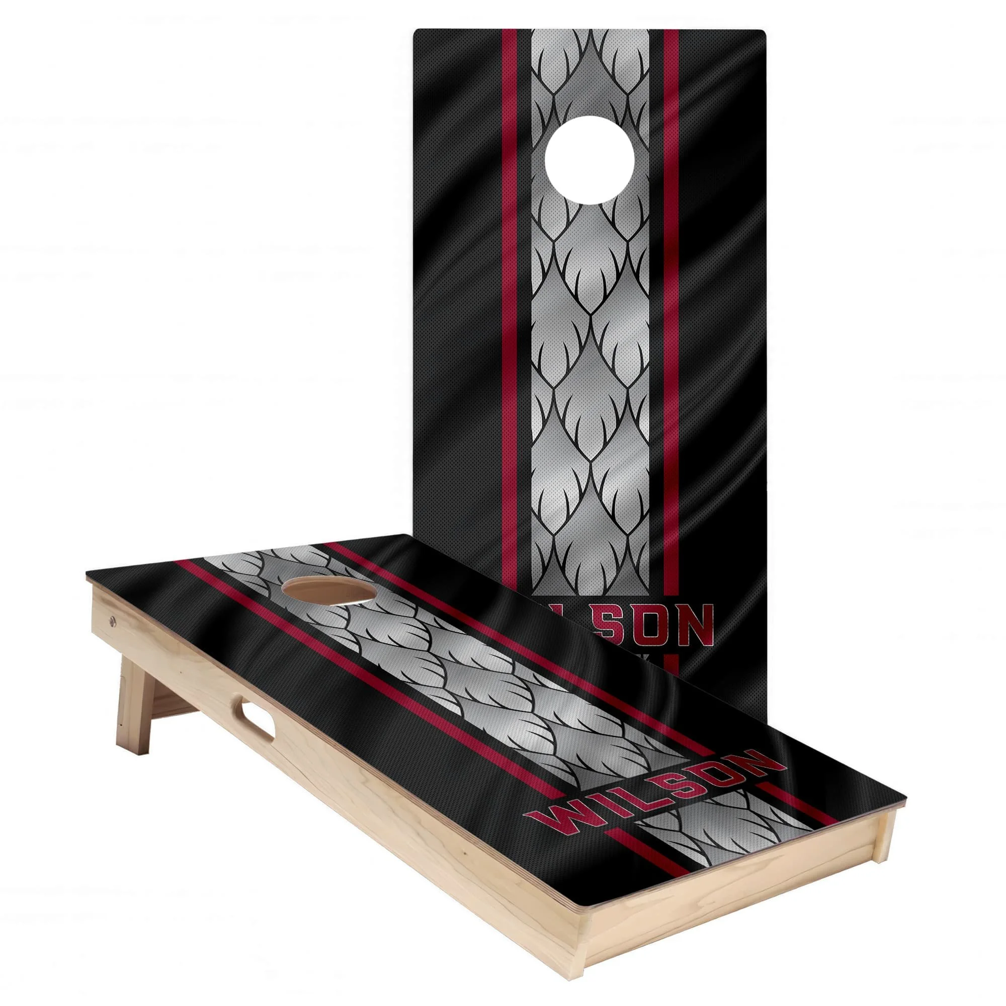 Personalized Arizona Cardinals Colors (Alternate) custom jersey texture Cornhole board wrap sticker decal set