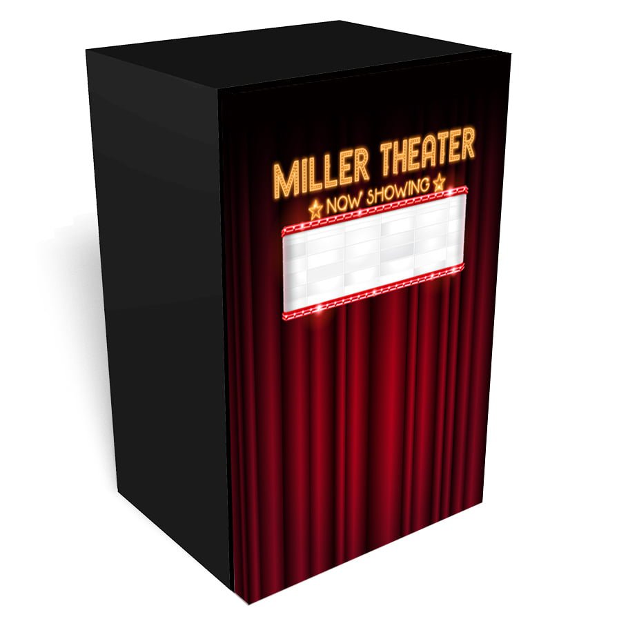 Now Showing Home Theater Mini Fridge Wrap Front