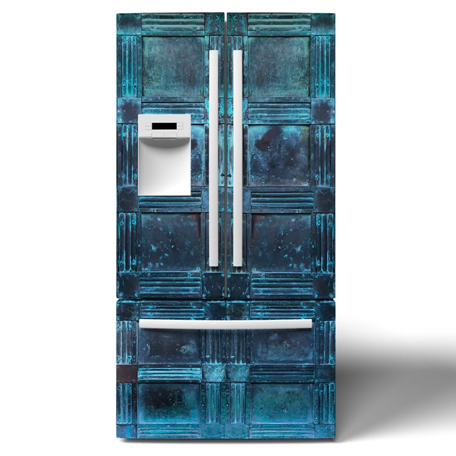 12-Panel Copper French Refrigerator Wrap Front