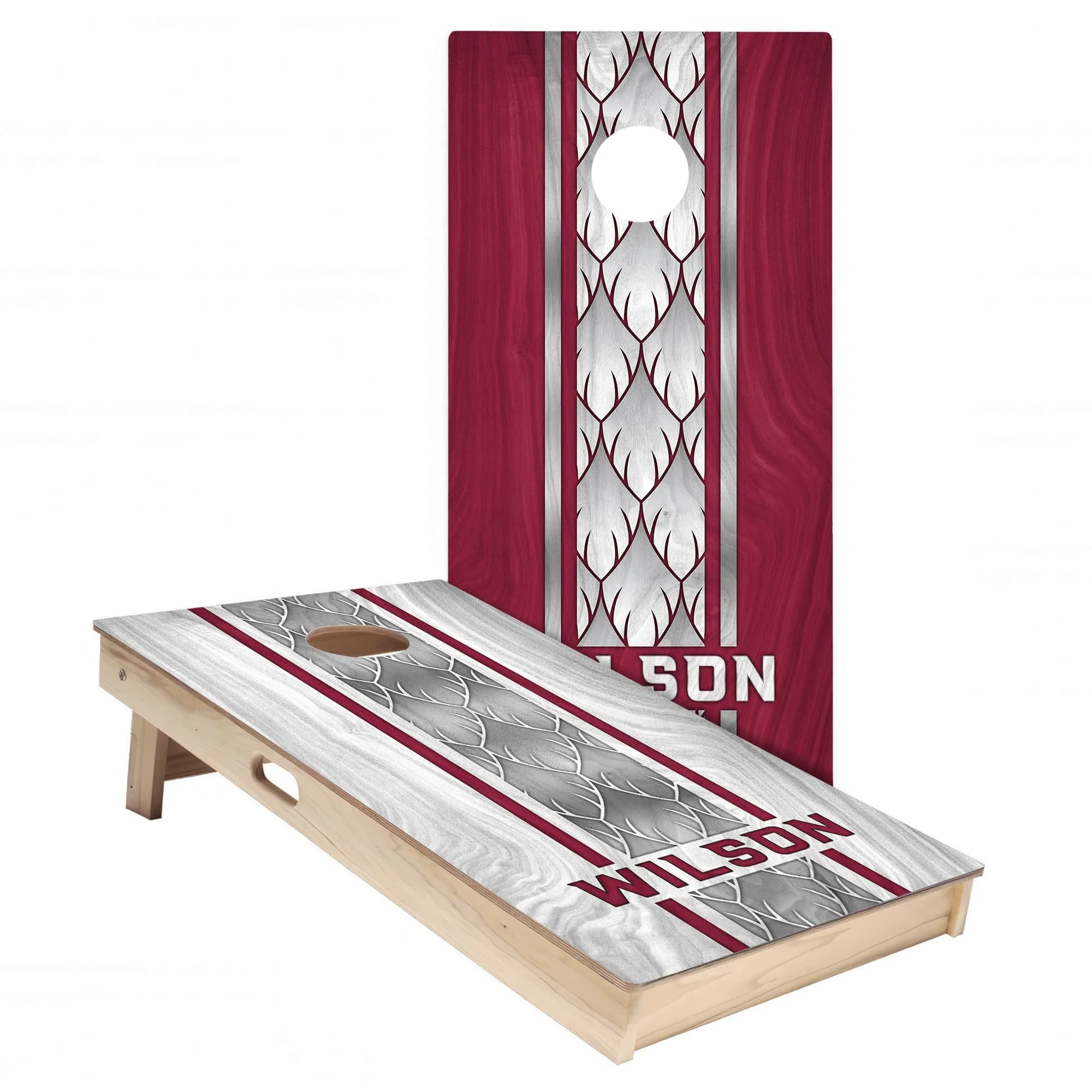 Personalized Arizona Cardinals Colors (Home & Away) custom jersey texture Cornhole board wrap sticker decal set (Copy)