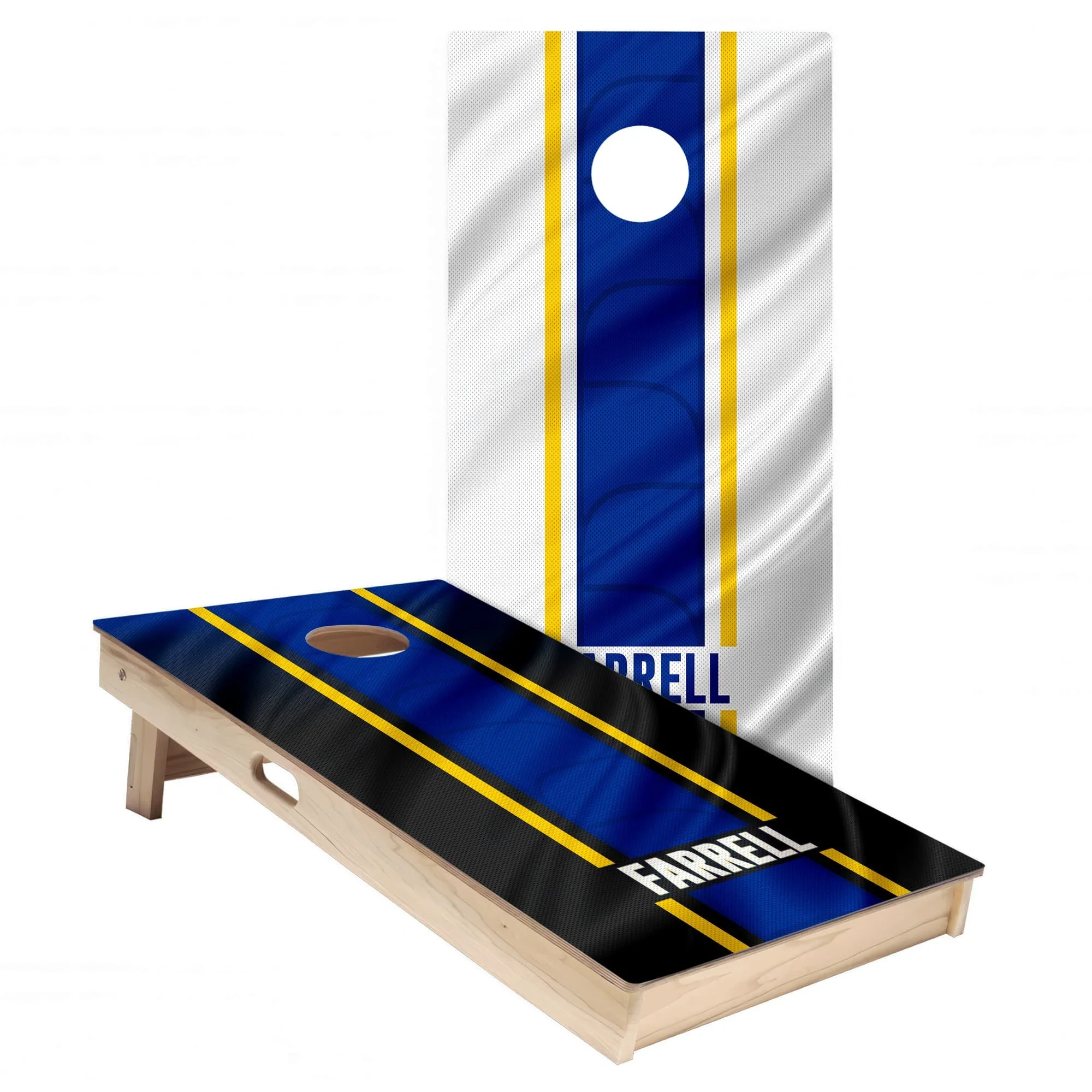 Personalized Los Angeles Rams Colors (Away + Rival) custom jersey Cornhole board wrap sticker decal set (Copy)