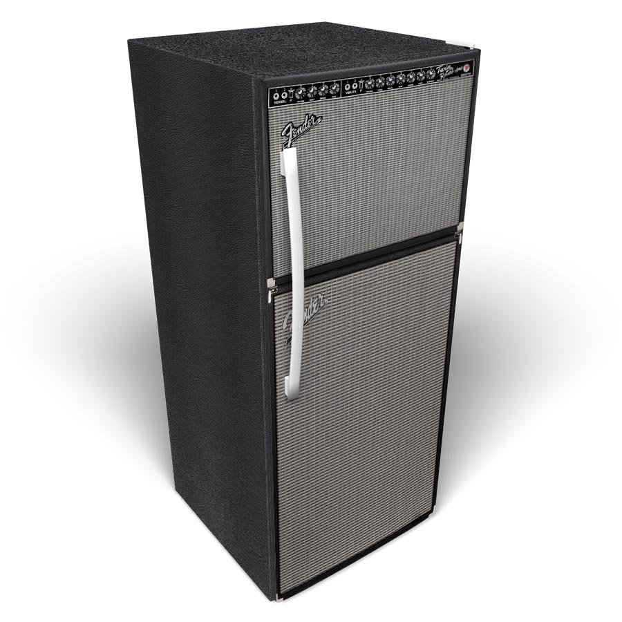 Fender Amp Custom Printed Vinyl Solid Refrigerator Wrap