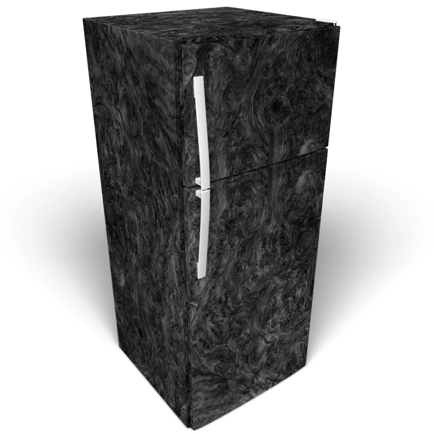 Black Amboyna Burl Slab Refrigerator Wrap