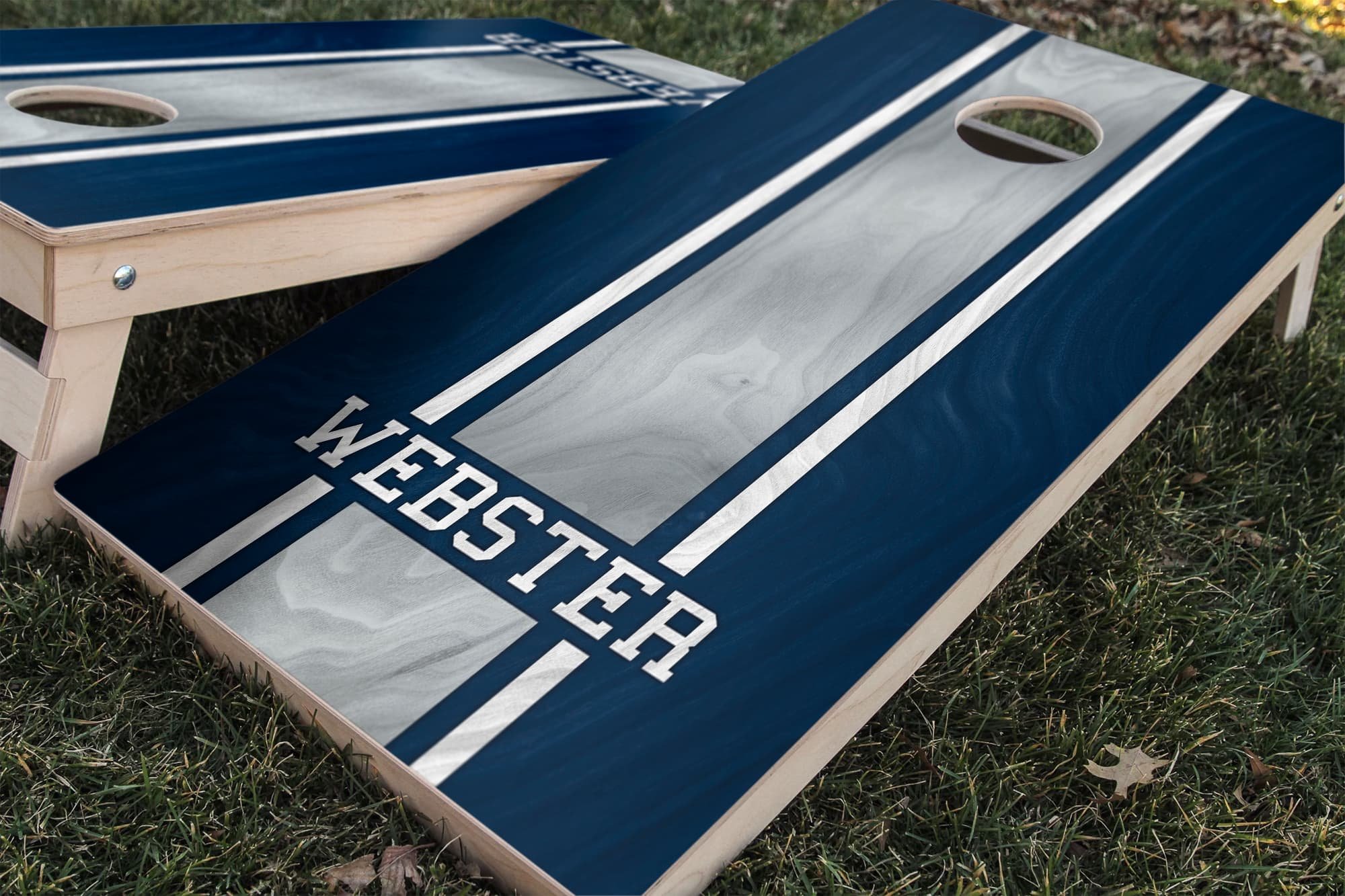 Personalized Dallas Cowboys Colors (Away) custom Cornhole board wrap sticker decal set