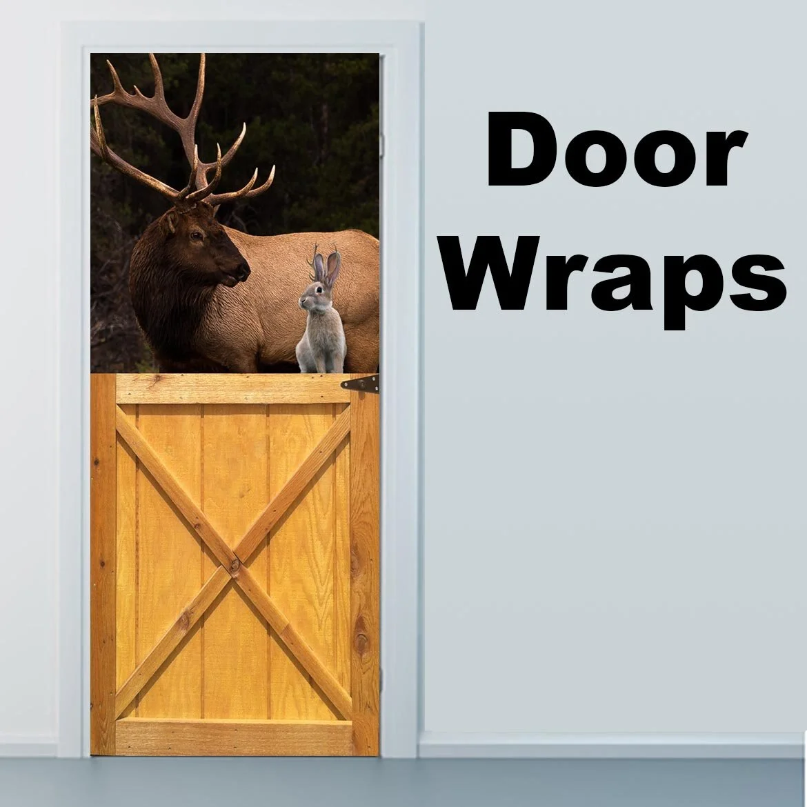 Elk and Jackalope Door Wrap