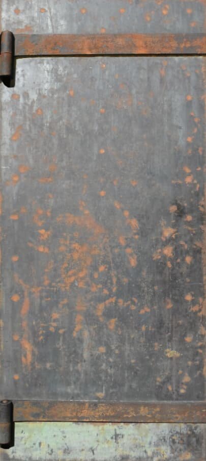Old Rust Metal Door Wrap, right side