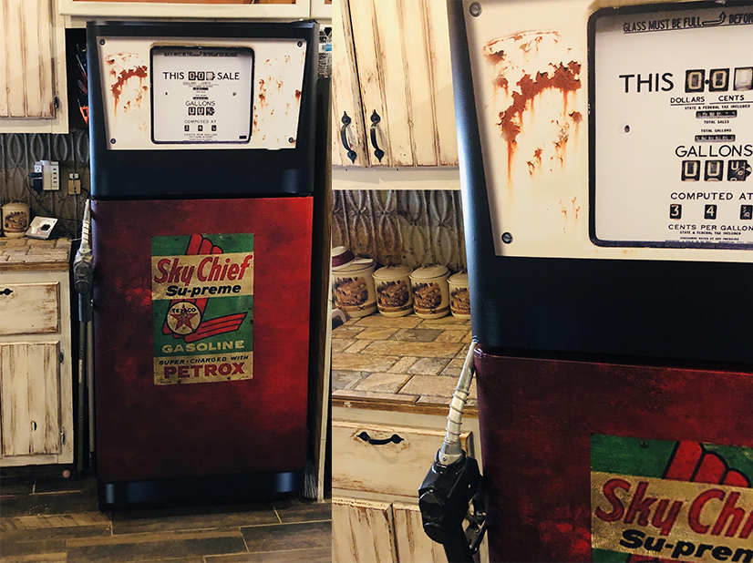 'Sky Chief' Texaco Vintage Gas Pump Refrigerator Wrap