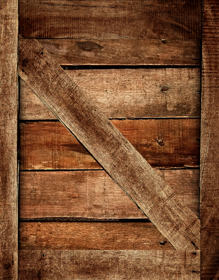 Weathered Barnwood Crate Refrigerator Wrap
