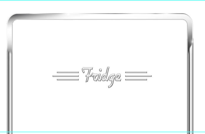 1950's Chrome Trimmed (White) Refrigerator Wrap