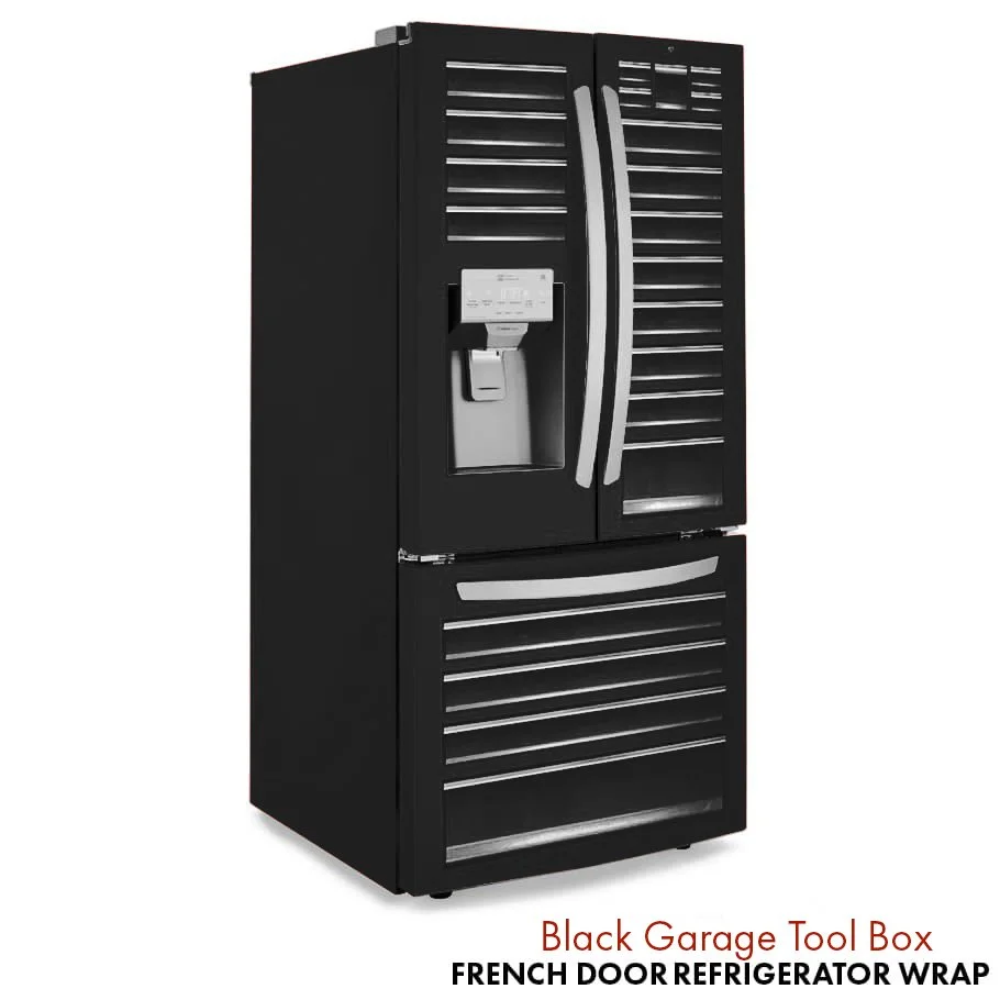 Black Tool Box Refrigerator Wrap — RM wraps LLC