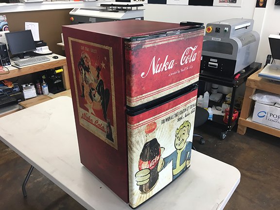 Nuka Cola Vending Machine Mini Fridge Wrap