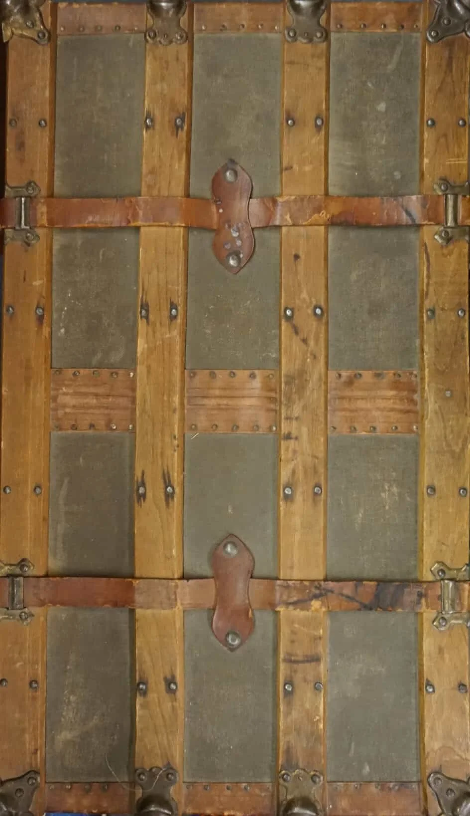 Vintage Leather Trunk Chest Freezer Wrap