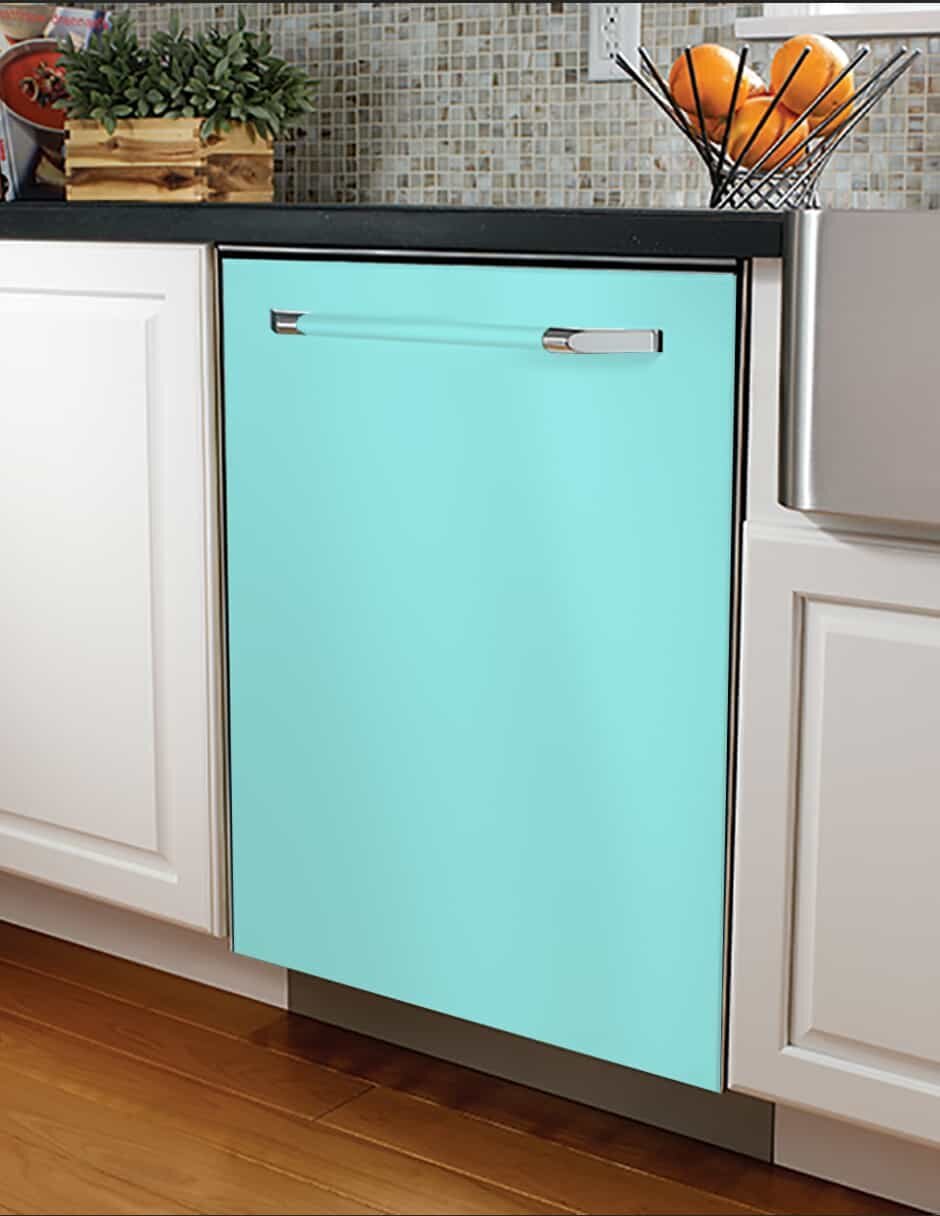 Ice Blue Retro Colors Dishwasher Wrap