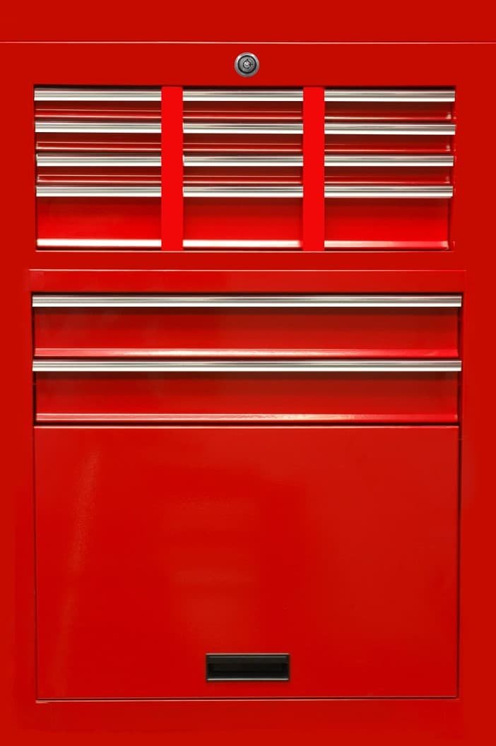 Red Tool Box Refrigerator Wrap
