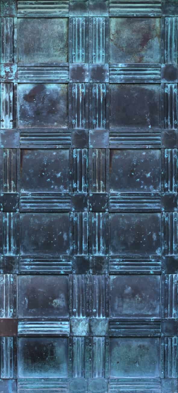 12 Panel Copper Refrigerator Wrap Door