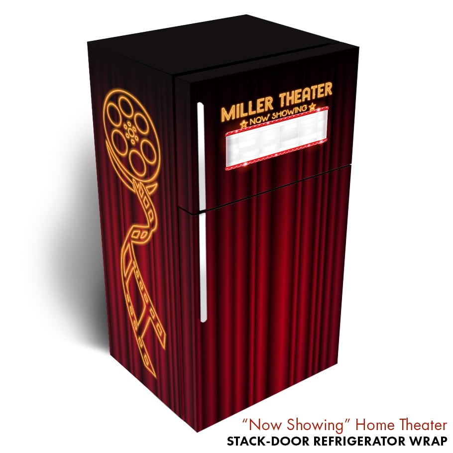 Now Showing Home Theater Refrigerator Wrap