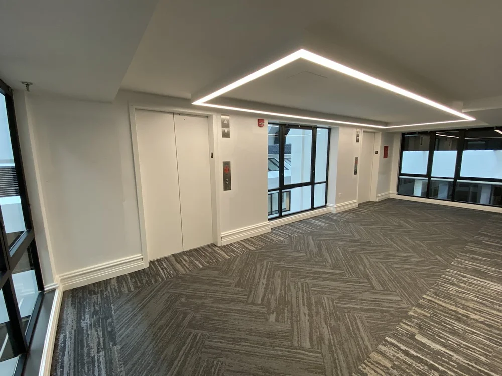 National Press Building elevator lobby, before