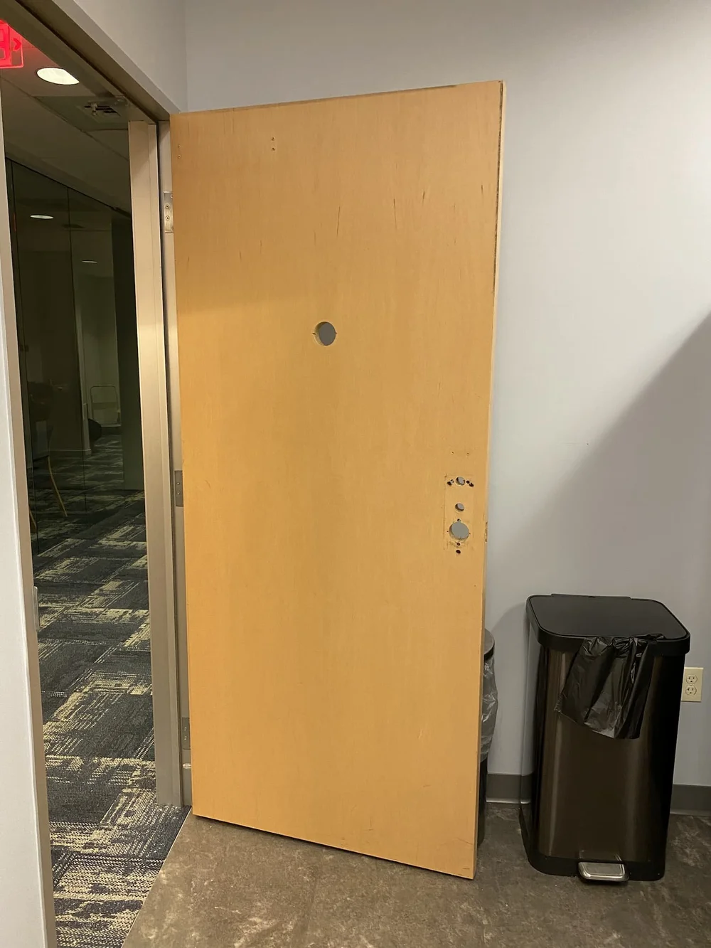 Break Room Door, Before