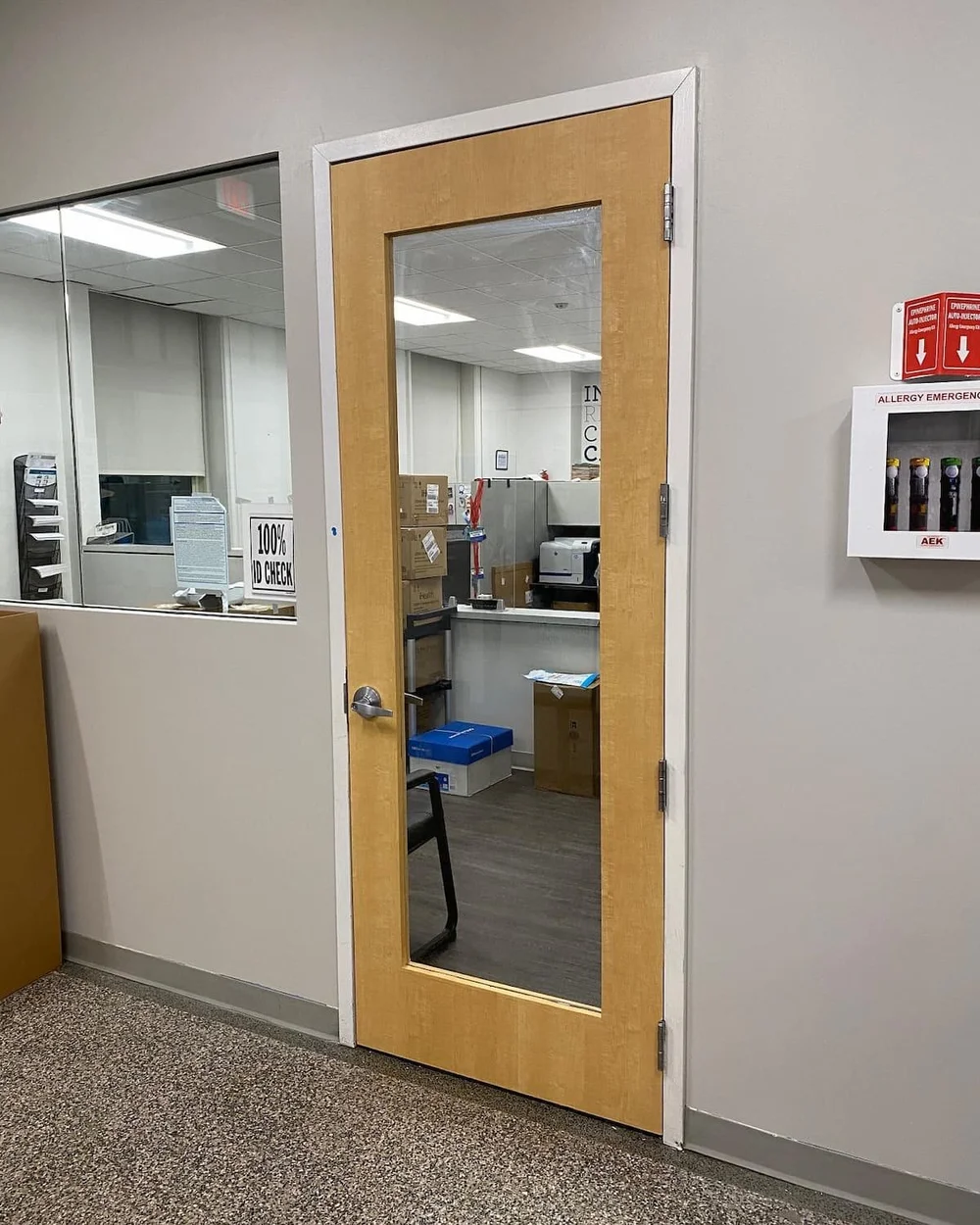 office glass door, after