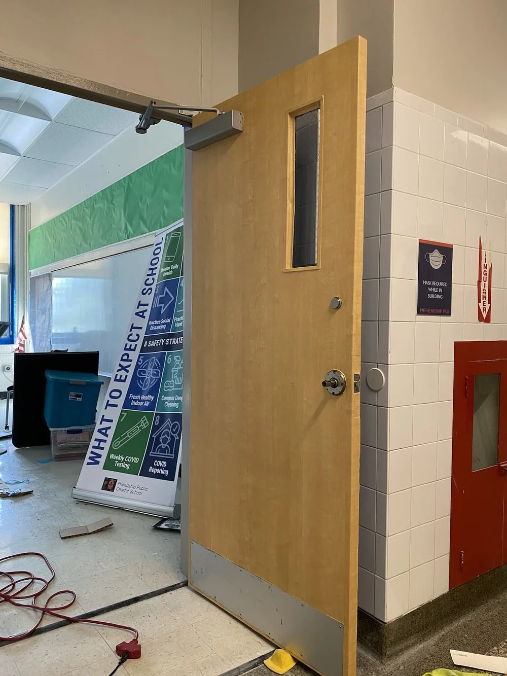 classroom door, after