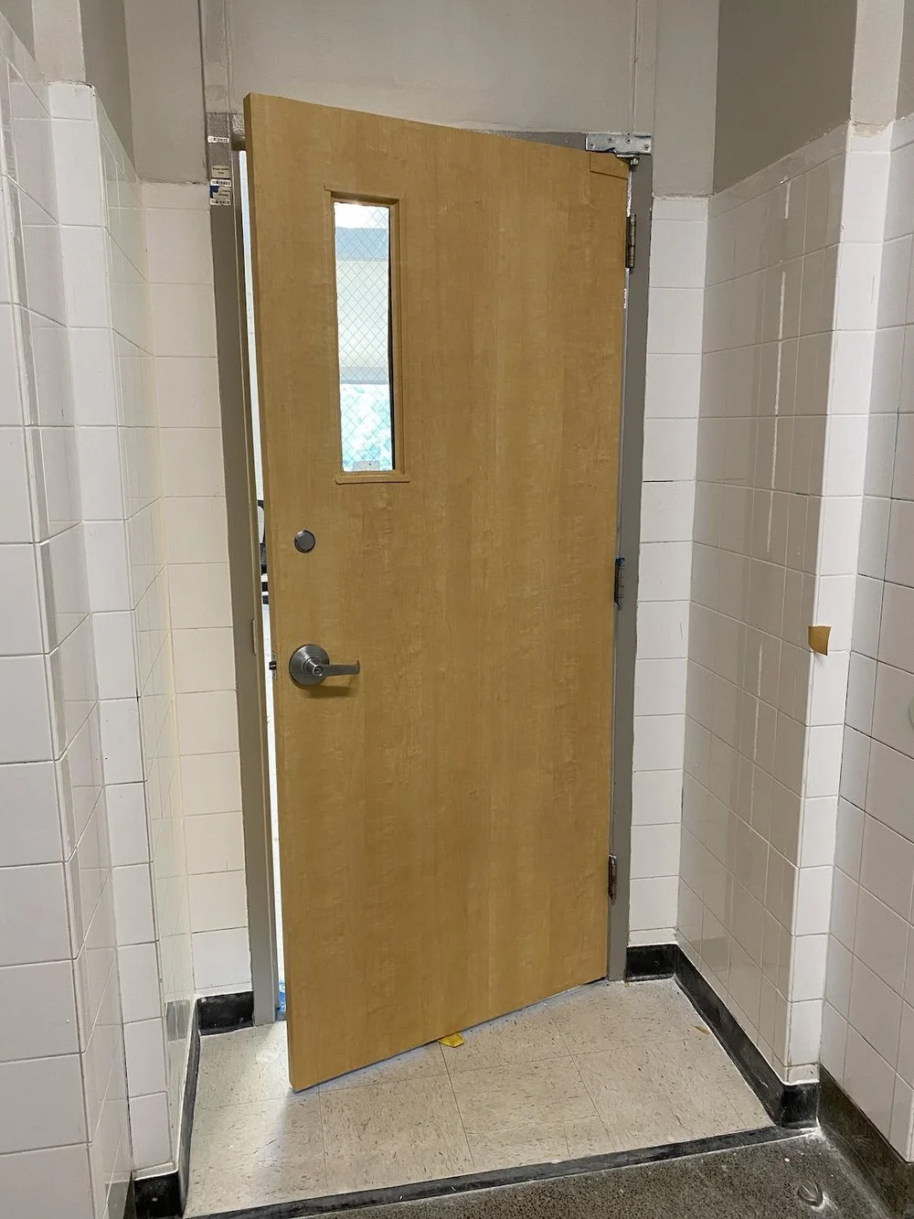 classroom door, after