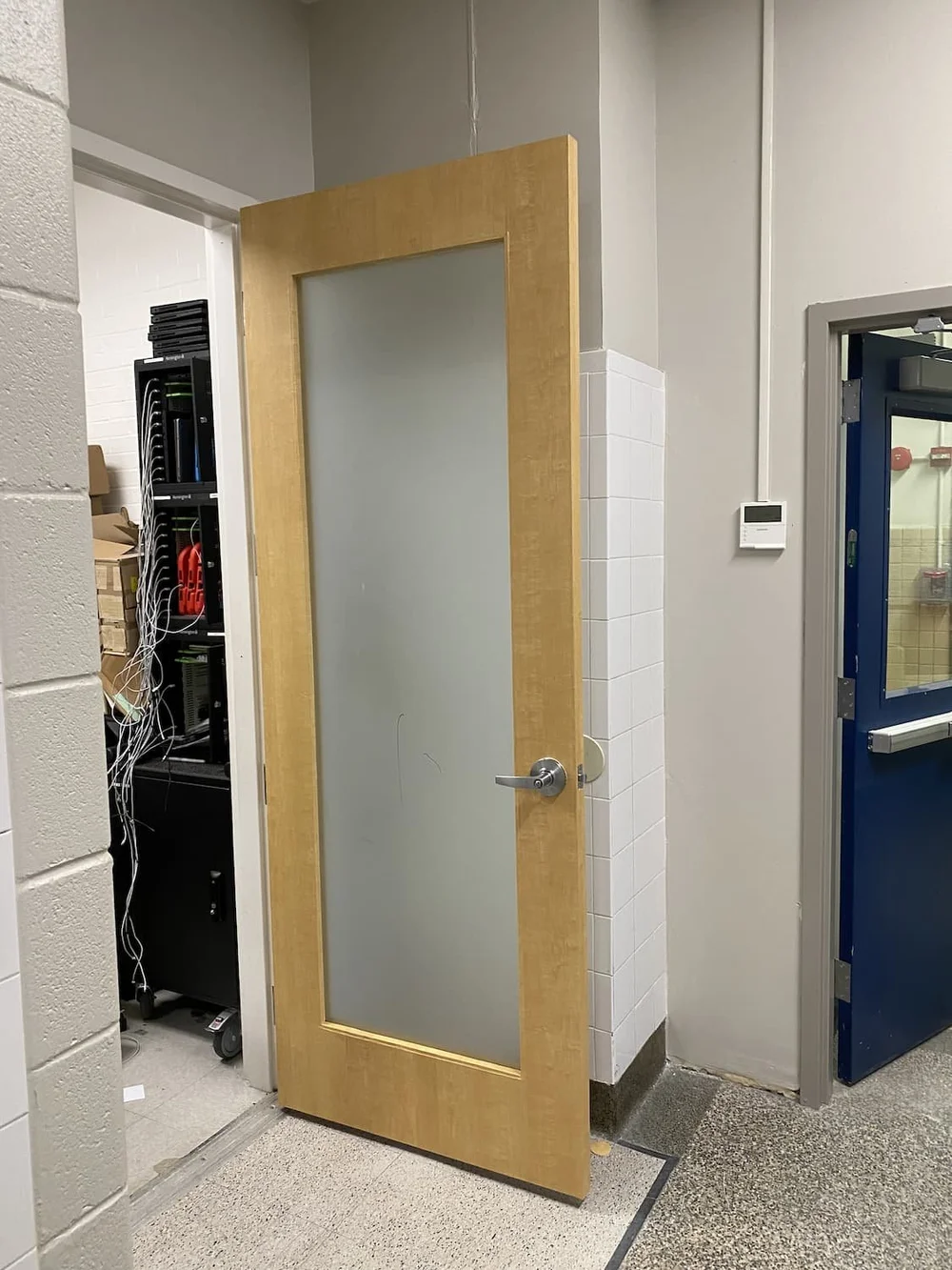 office glass door, after