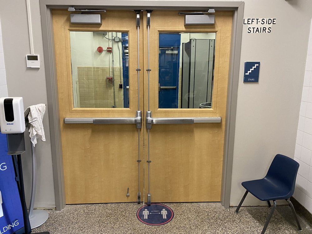 hallway double doors, after