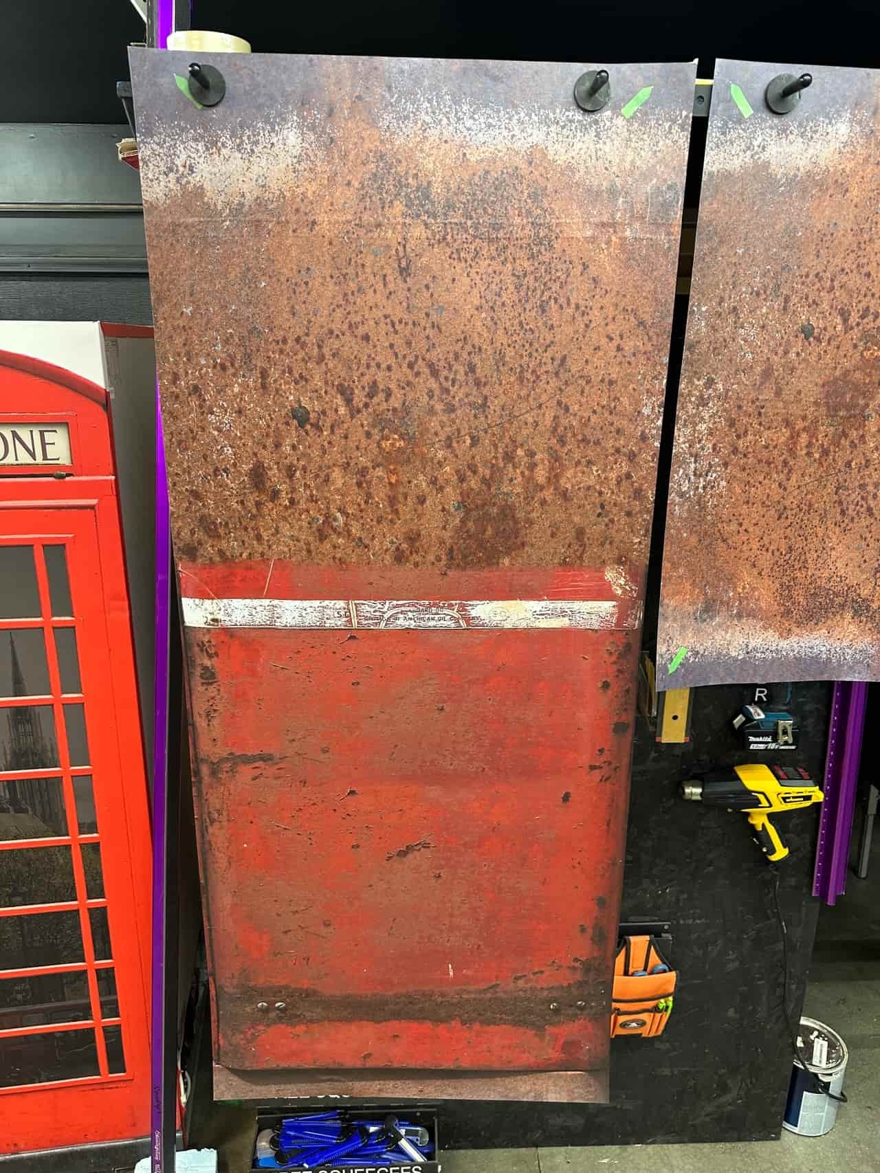 Vinyl Wrap for Old Rusty Refrigerator