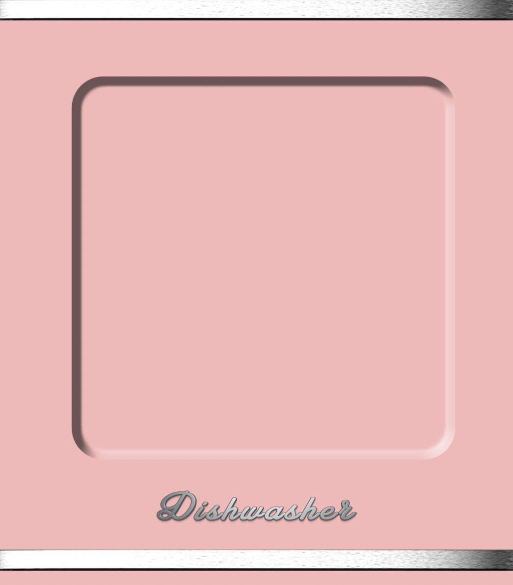 Retro Chrome-Trimmed Dishwasher Wrap Pink Lady