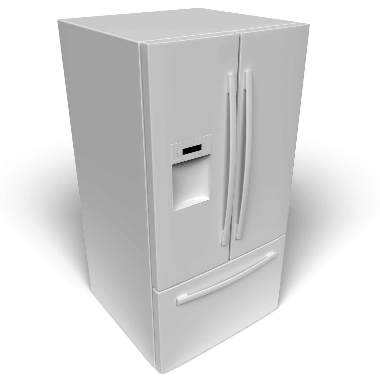 french door, refrigerator, vinyl, wrap, skin, solid white
