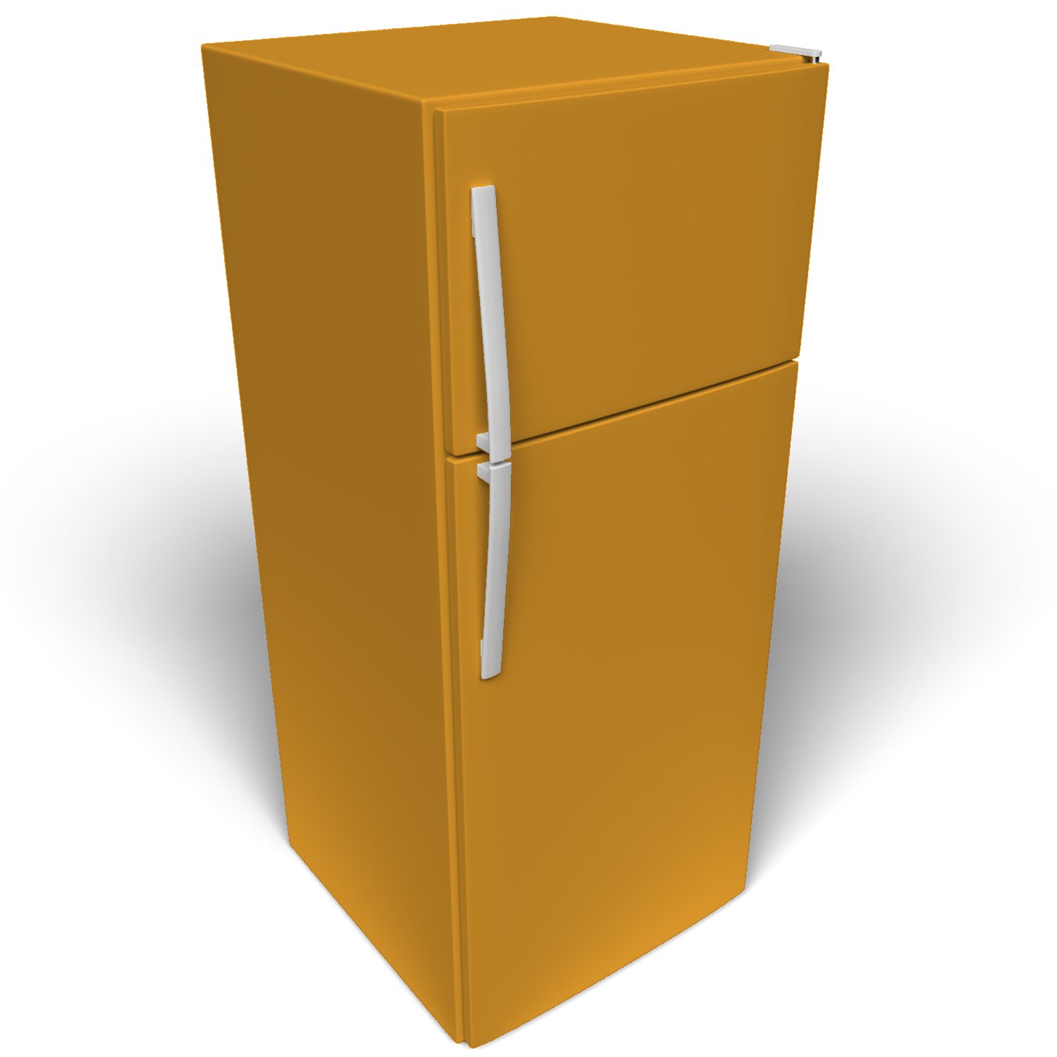 solid color, refrigerator wrap, vinyl skin, stack door, Sherwin Williams, SW 6685, Trinket, yellow