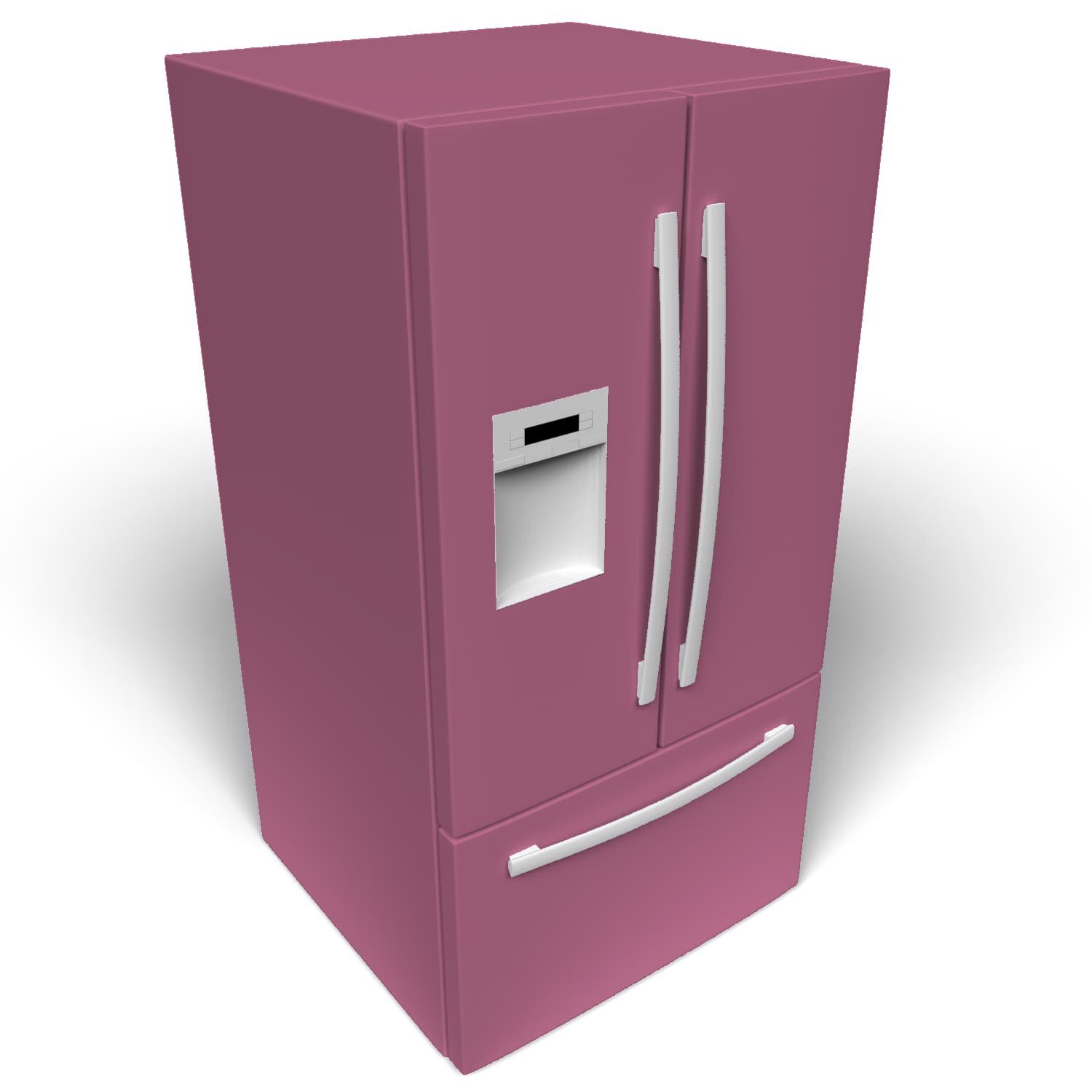 solid color, refrigerator wrap, vinyl skin, french door, Sherwin Williams, SW 6565, Grandeur Plum, paint match