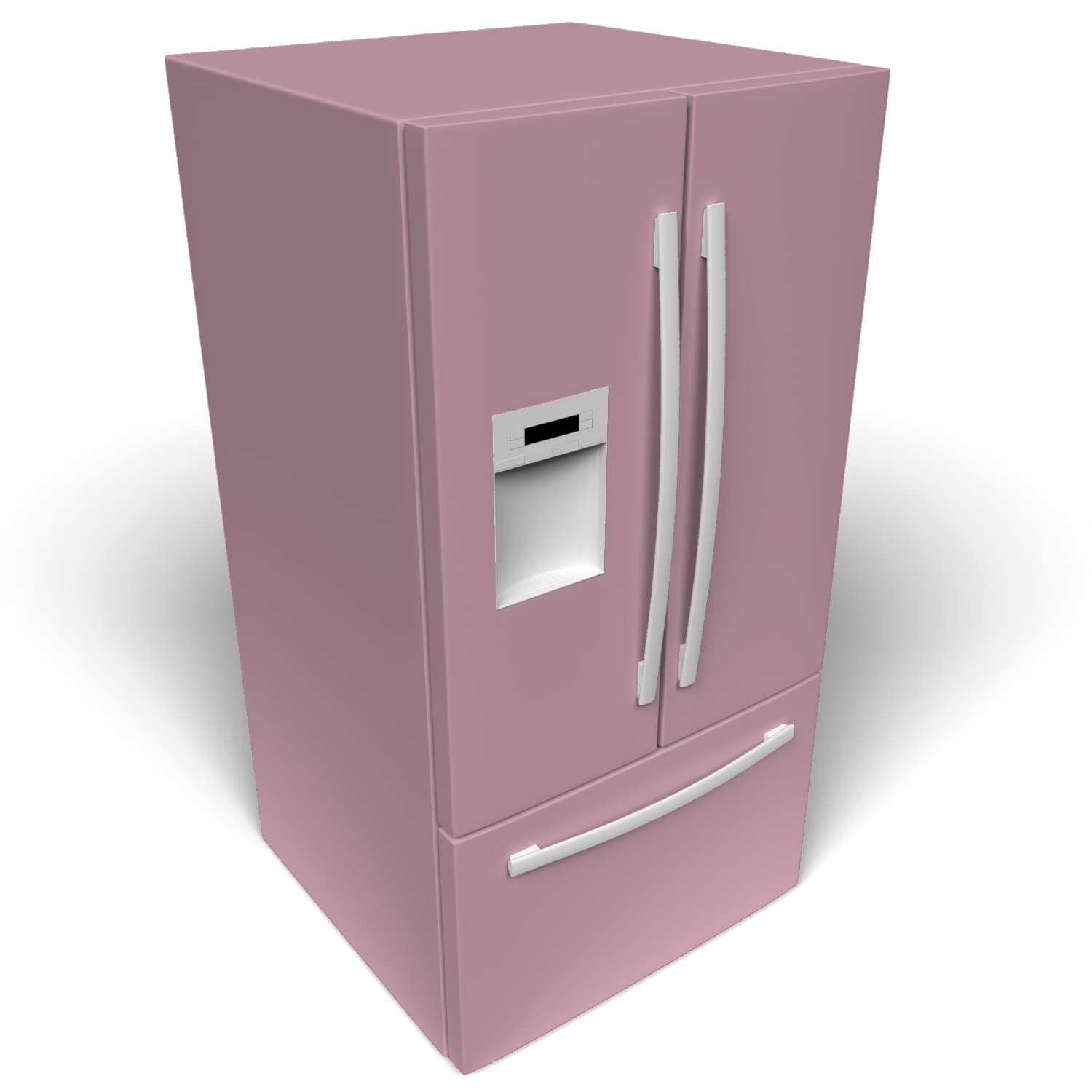 solid color, refrigerator wrap, vinyl skin, french door, Sherwin Williams, SW 6290, Rosé, paint match
