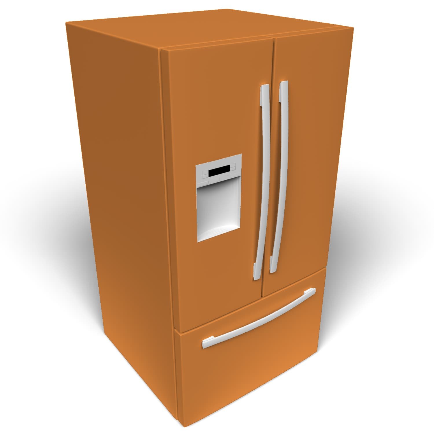 solid color, refrigerator wrap, vinyl skin, french door, Sherwin Williams, SW 6657, Amber Wave, paint match