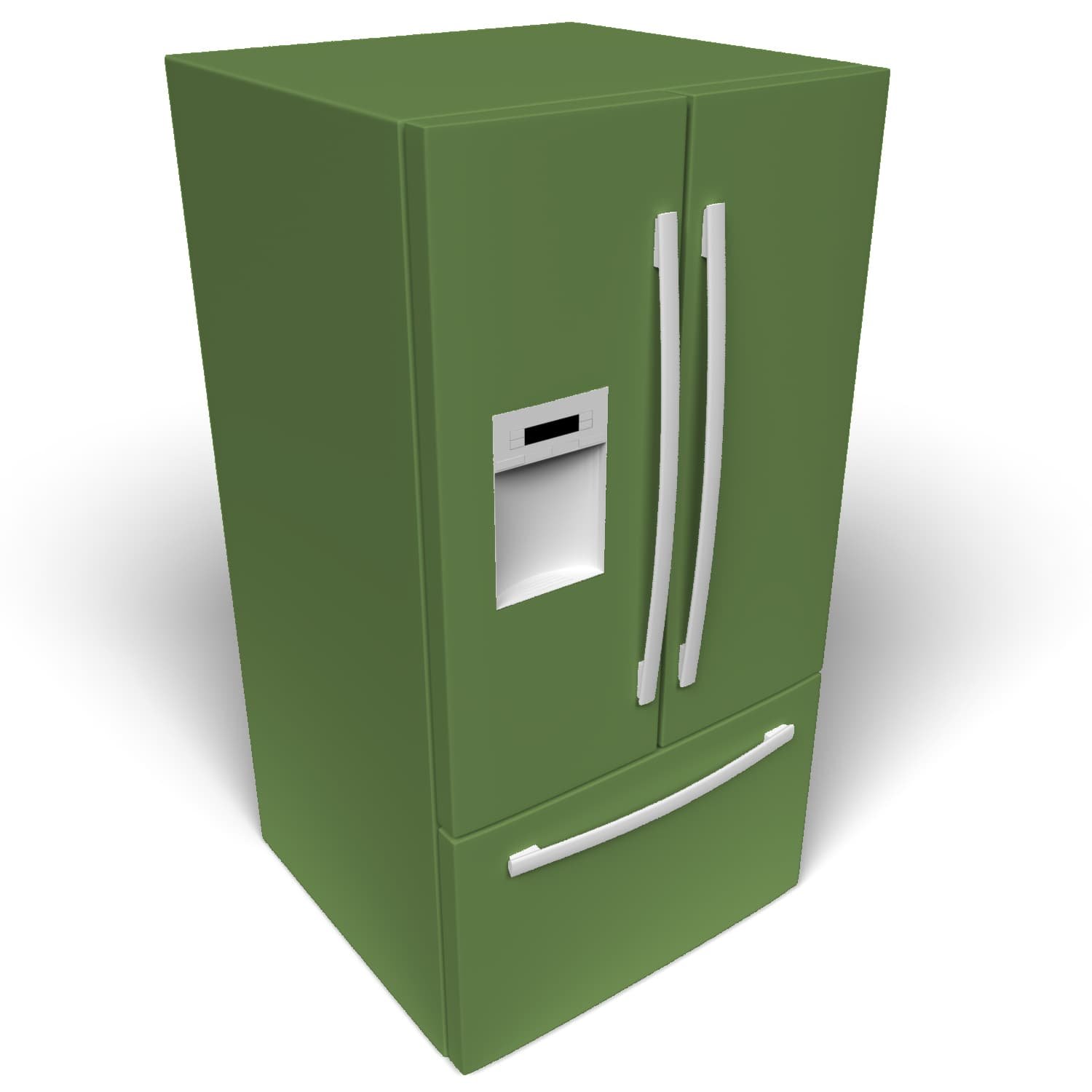 solid color, refrigerator wrap, vinyl skin, french door, Sherwin Williams, SW 6726, Talipot Palm, green, paint match