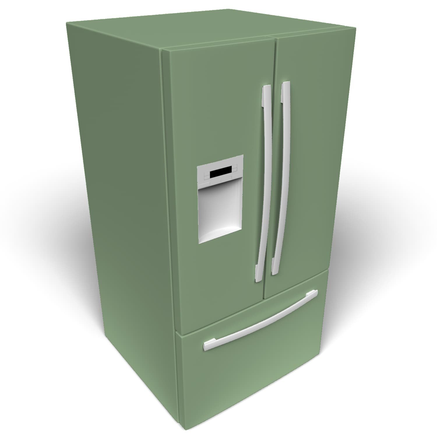 solid color, refrigerator wrap, vinyl skin, french door, Sherwin Williams, Agate Green, SW 7742, paint match